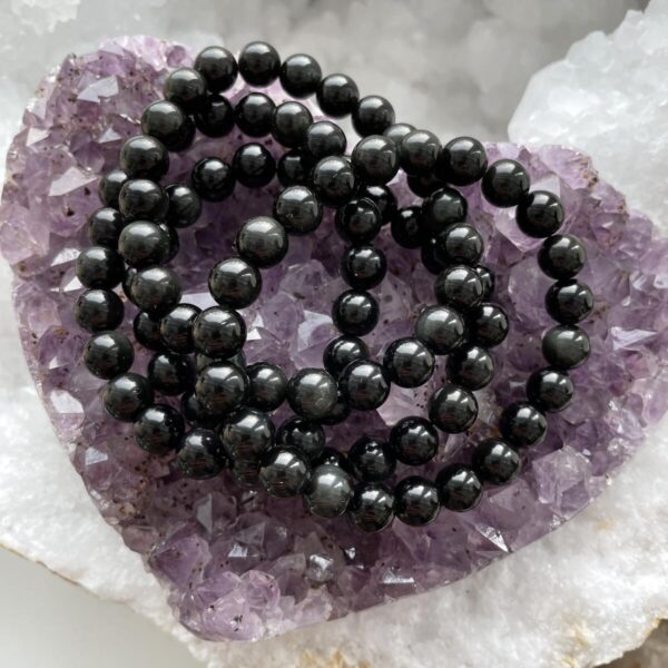 Vaivorykštinio obsidiano apyrankė, 8 mm