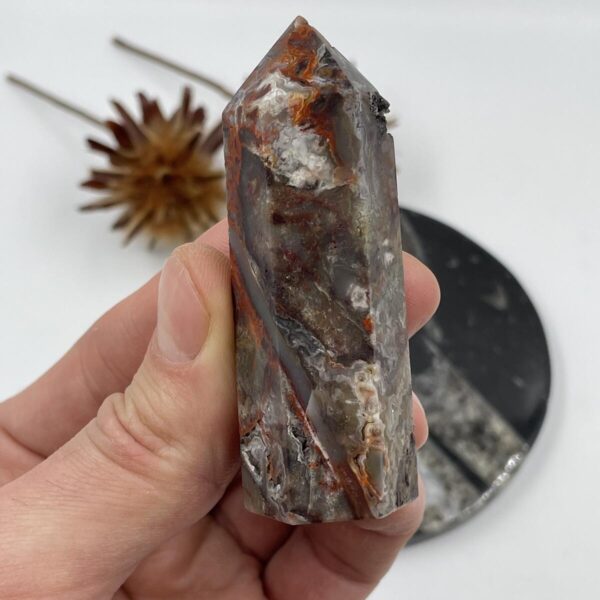 Pašėlusiai neriniuoto agato bokštelis (crazy lace), 77 gr. - Image 3