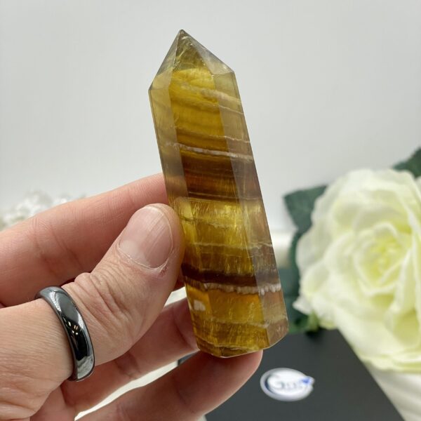 Vaivorykštinio fluorito bokštelis (A), 112 gr.