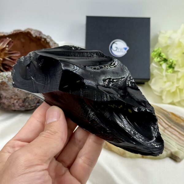 Juodasis obsidianas, 435 gr.
