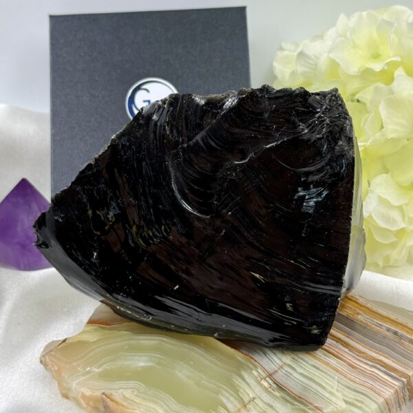 Juodasis obsidianas, 645 gr.